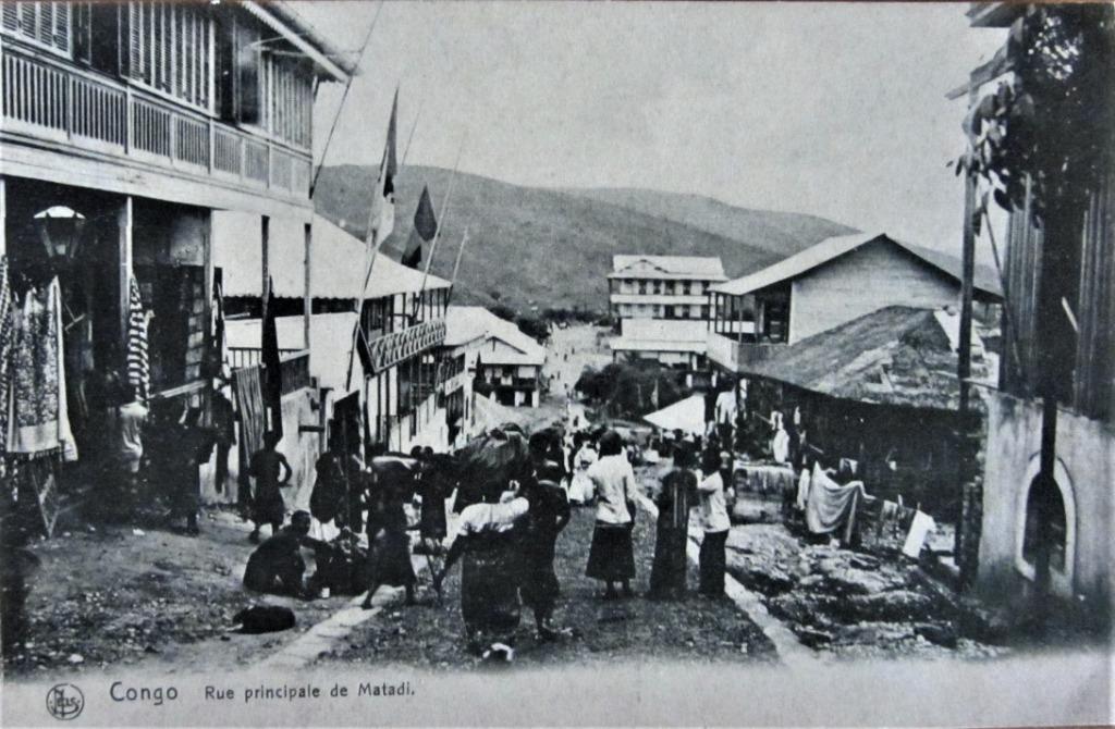 POSTKAARTEN BELGISCH CONGO- RUE PRINCIPAL DE MATADI., Ophalen of Verzenden, Ongelopen, Buiten Europa