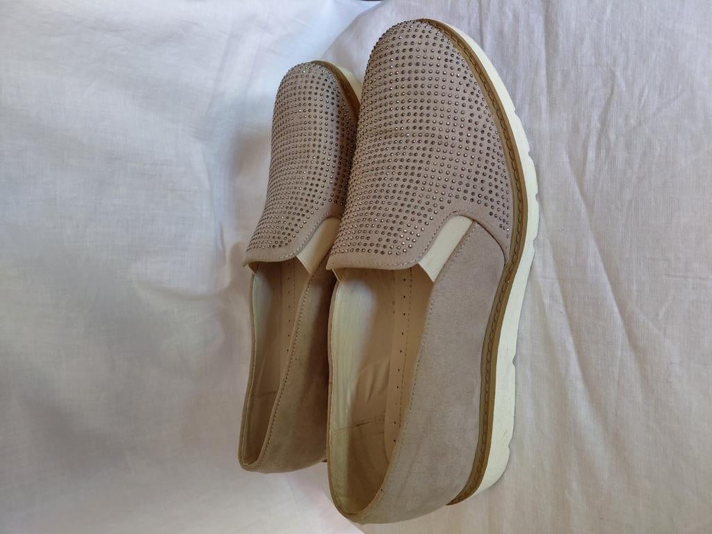 Mocassins daim rose 40, Enlèvement ou Envoi, Rose, Trend One, Porté