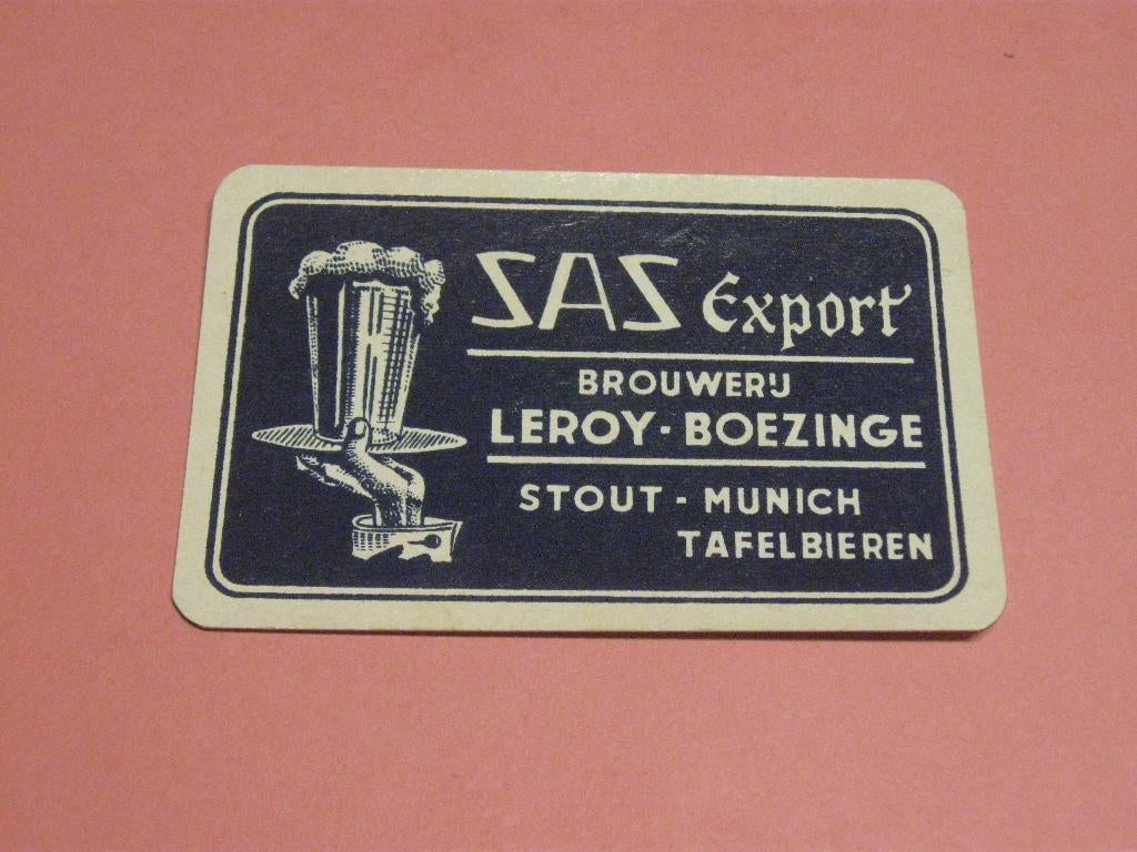 Oude speelkaart Belgisch bier (40), Enlèvement ou Envoi, Comme neuf, Carte(s) à jouer