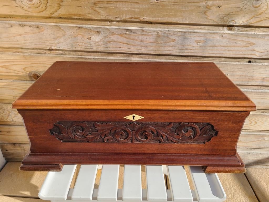 Kunstzinnig muziekdoosje van Mermod Frères S.A. (Sainte-Croi, Antiek en Kunst, Ophalen