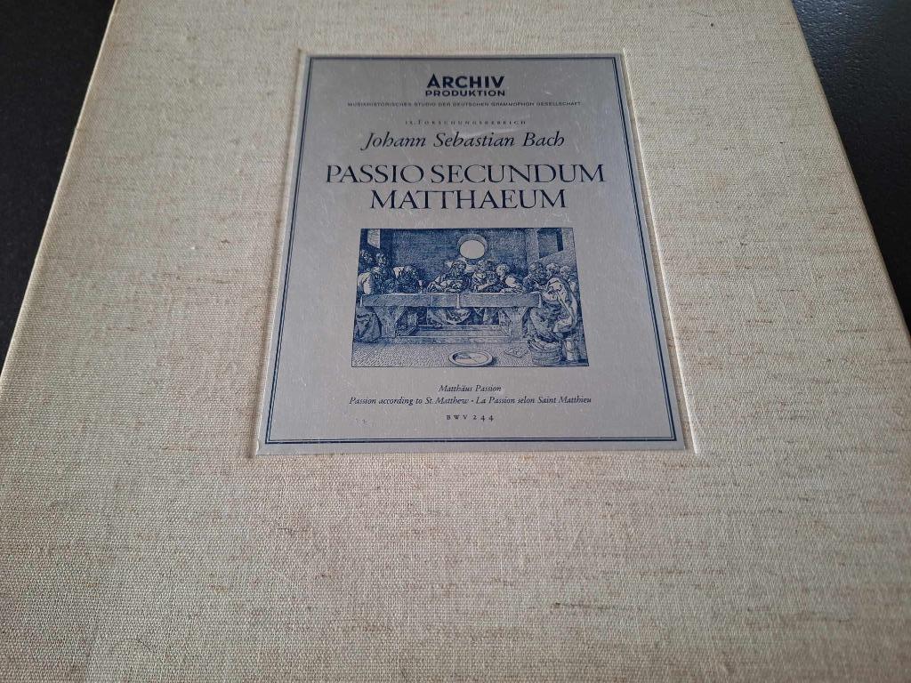 Bach / Richter - Matthäus-Passion Box 4 x Lp's Vinyl, 12 pouces, Baroque, Enlèvement ou Envoi, Utilisé