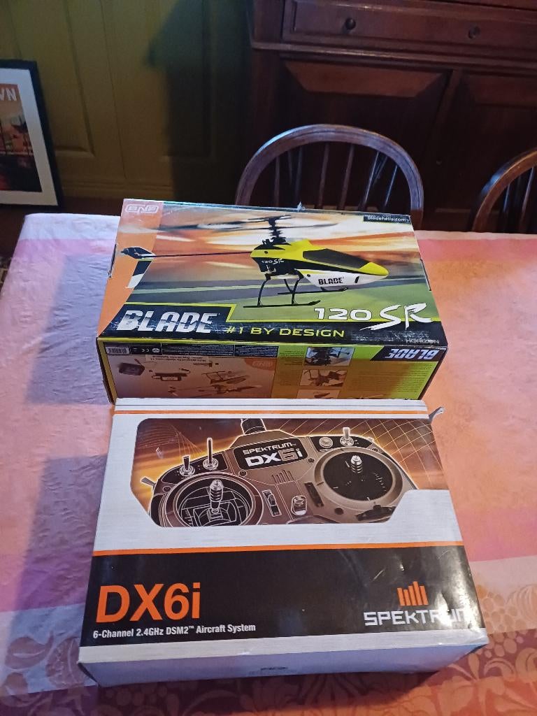 Blade SR120 chopper + Spektrum DX6i-radio — RTF, Elektro, Gebruikt, RTF (Ready to Fly), Helikopter