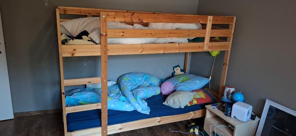 Stapelbed Ikea, Huis en Inrichting, Ophalen, Gebruikt, 90 cm, Tweepersoons