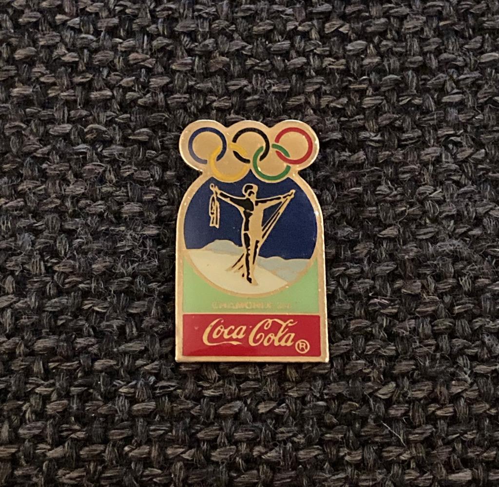 PIN - COCA COLA - CHAMONIX - OLYMPISCHE SPELEN, Verzenden, Gebruikt, Merk, Speldje of Pin