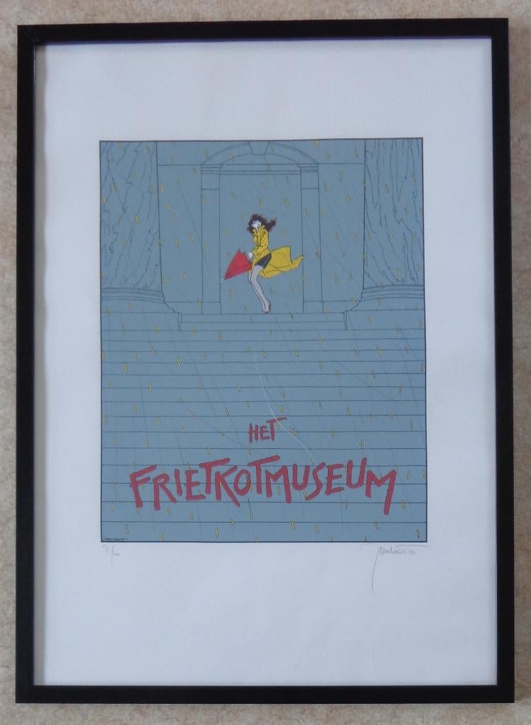 JAN BOSSCHAERT / FRIETKOTMUSEUM / KLEURZEEFDRUK / 73x53cm, Enlèvement
