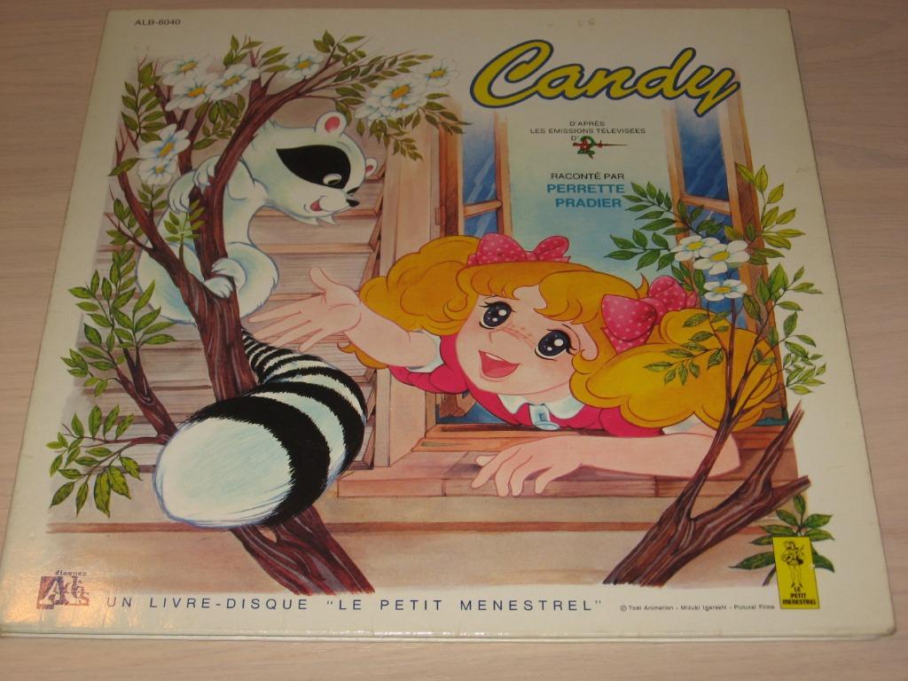 Disque vinyl 33 tours 3 aventures de candy + livret d'histoi, Enlèvement ou Envoi, Comme neuf, Autres types, 6 à 9 ans