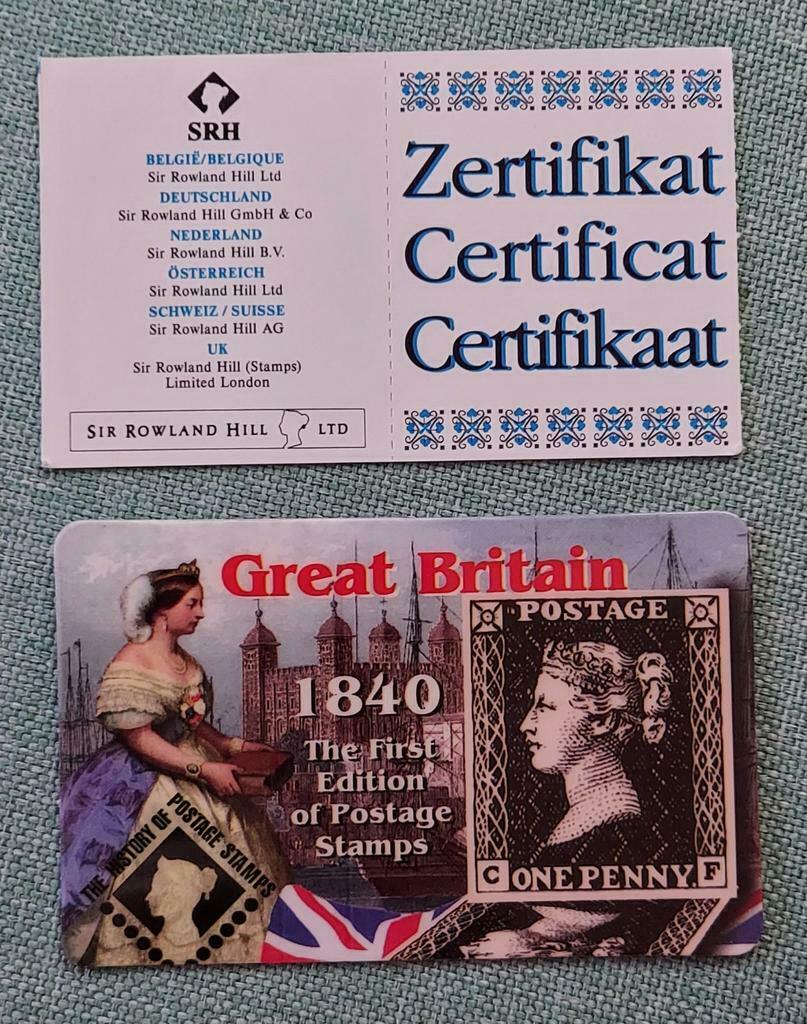 Le premier timbre posté du monde LE LEGENDAIRE ONE PENNY, Enlèvement ou Envoi, Comme neuf