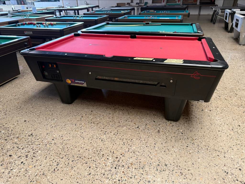 Pooltafel voor horeca met munter op 1€, Ophalen, Gebruikt, Pooltafel