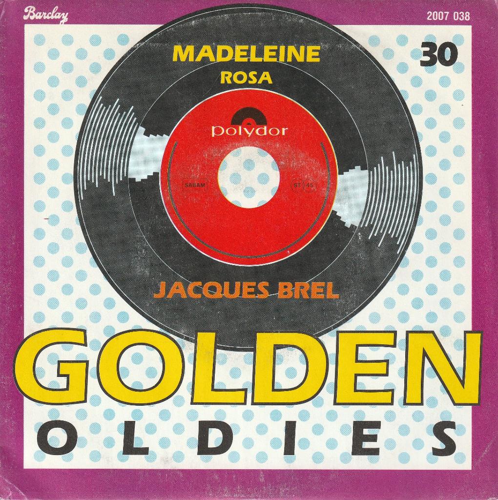 Jacques Brel - Madeleine / Rosa, Enlèvement ou Envoi, Single, Autres genres, Utilisé