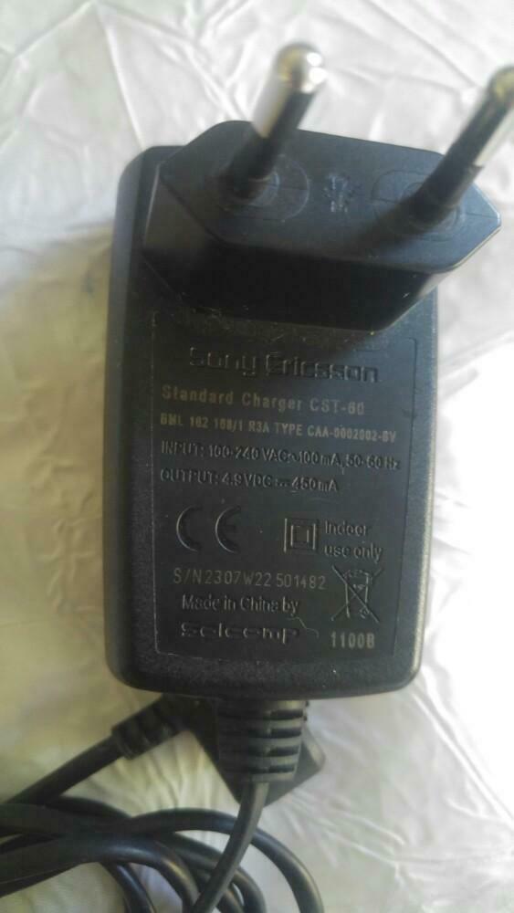 Lader adapter sony ericsson CST-5C 4.9v 450mA Selcomp, Enlèvement ou Envoi, Comme neuf