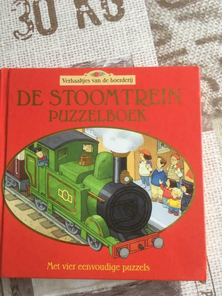 Puzzelboek: 'De stoomtrein' 4 eenvoudige puzzels, Ophalen of Verzenden, Zo goed als nieuw, Uitklap-, Voel- of Ontdekboek, 3 tot 4 jaar