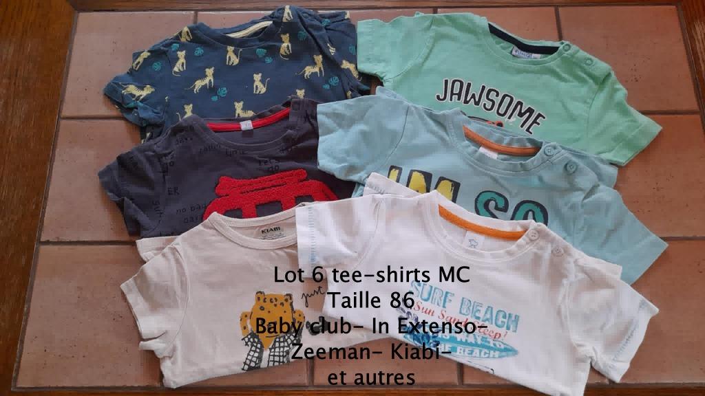 Set van 6 MC T-shirts maat 80, Kiabi, Ophalen of Verzenden, Jongetje, Overige typen
