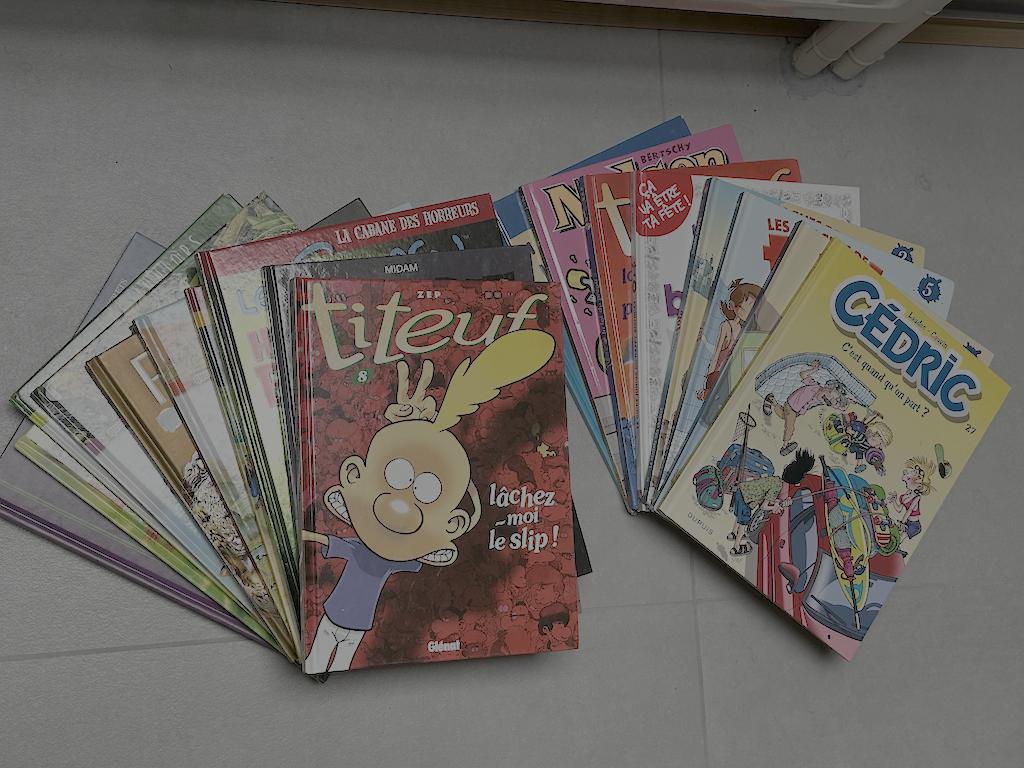 Lot de 18 bande dessinée & livres en parfait état, Livres, Plusieurs BD, Enlèvement, Comme neuf
