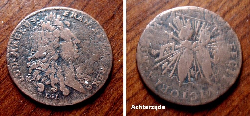 Penning met Lodewijk XIV (Victoria), Enlèvement ou Envoi, Bronze