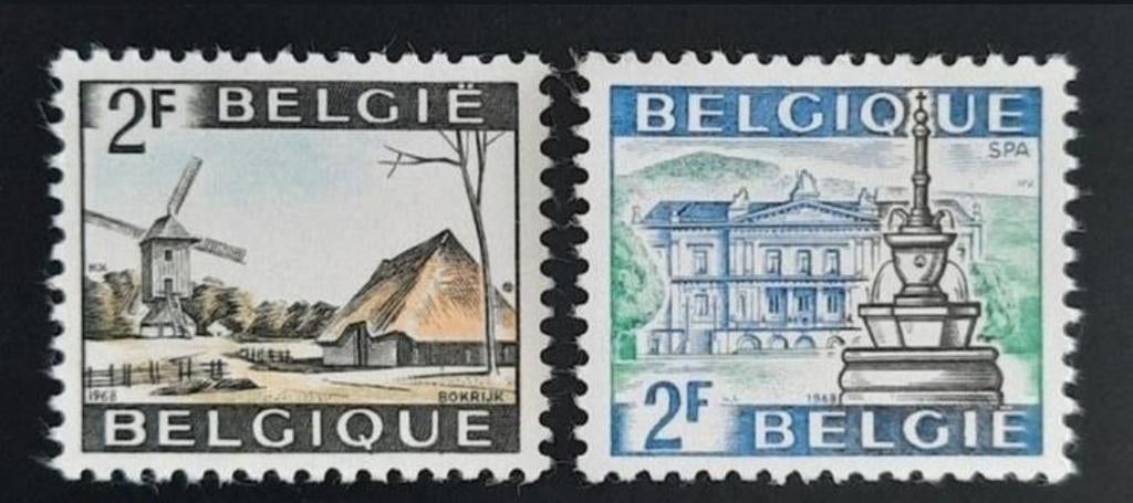 Belgique : COB 1461/62 ** Pour le tourisme 1968., Sans timbre, Neuf, Enlèvement ou Envoi, Non oblitéré