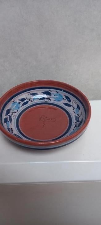 Plat grec en terre cuite 23 cm, Enlèvement ou Envoi
