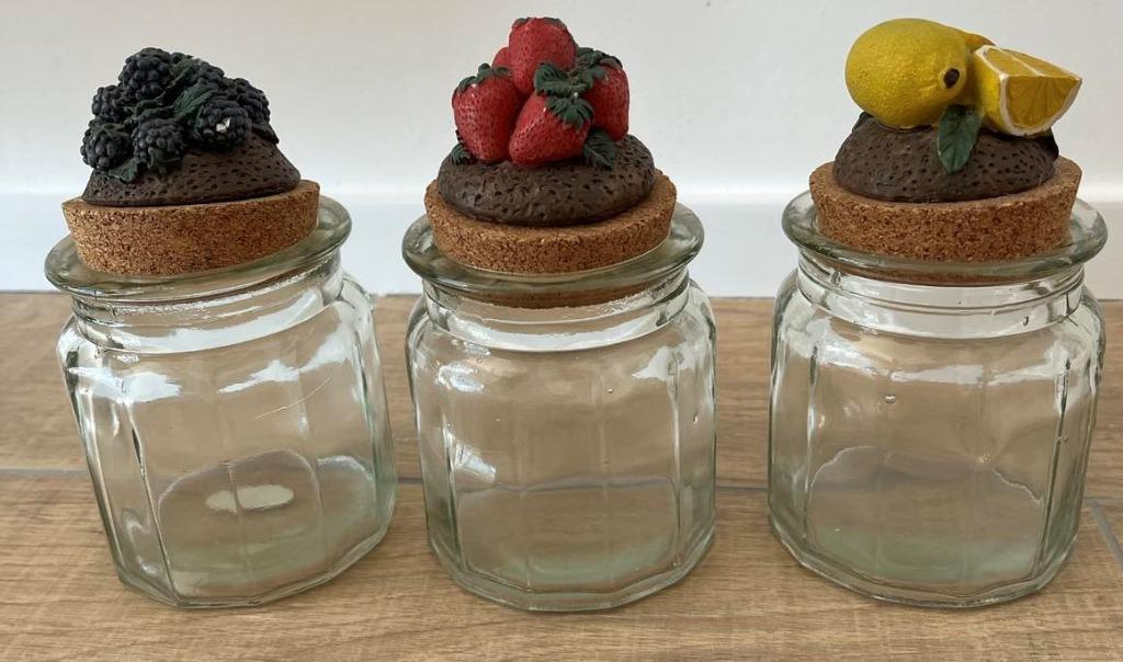 3 stijlvolle decoratieve potten of voorraadpotten, Huis en Inrichting, Ophalen