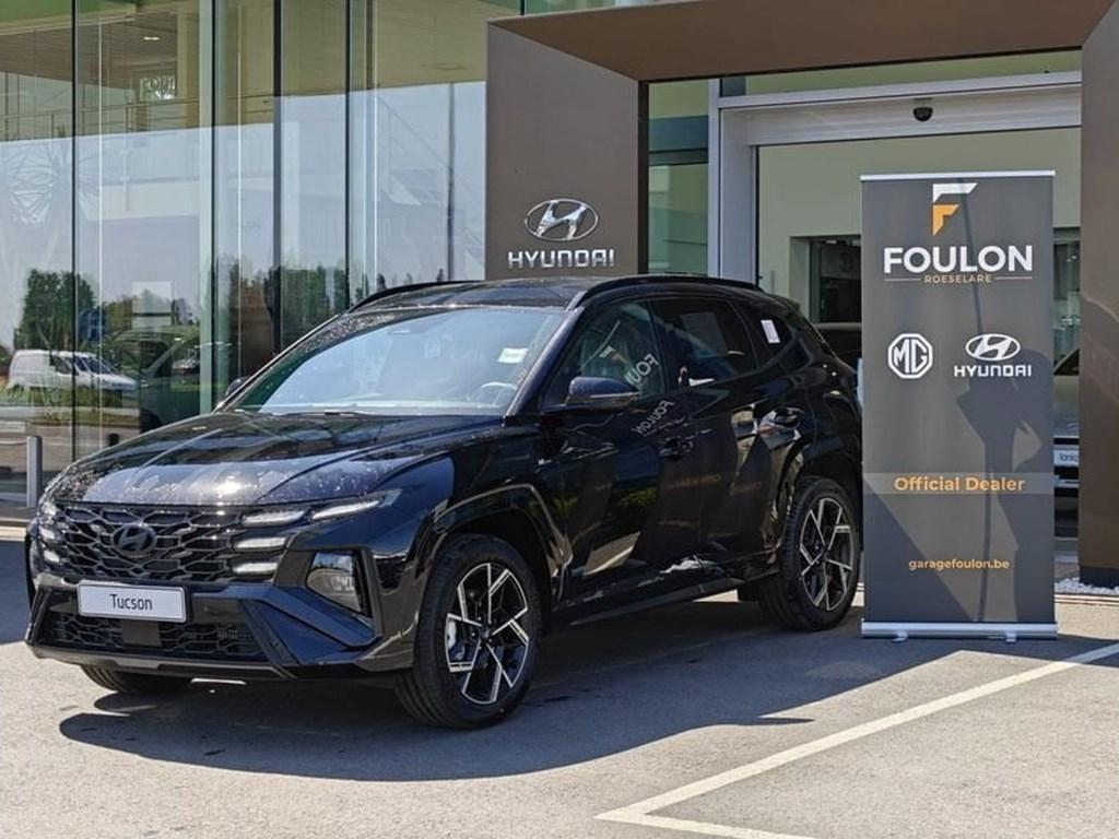 Hyundai Tucson 1.6T-GDI HYBRID Shine Sensation N-Line | STO, Automaat, 239 pk, Zwart, Parkeersensor