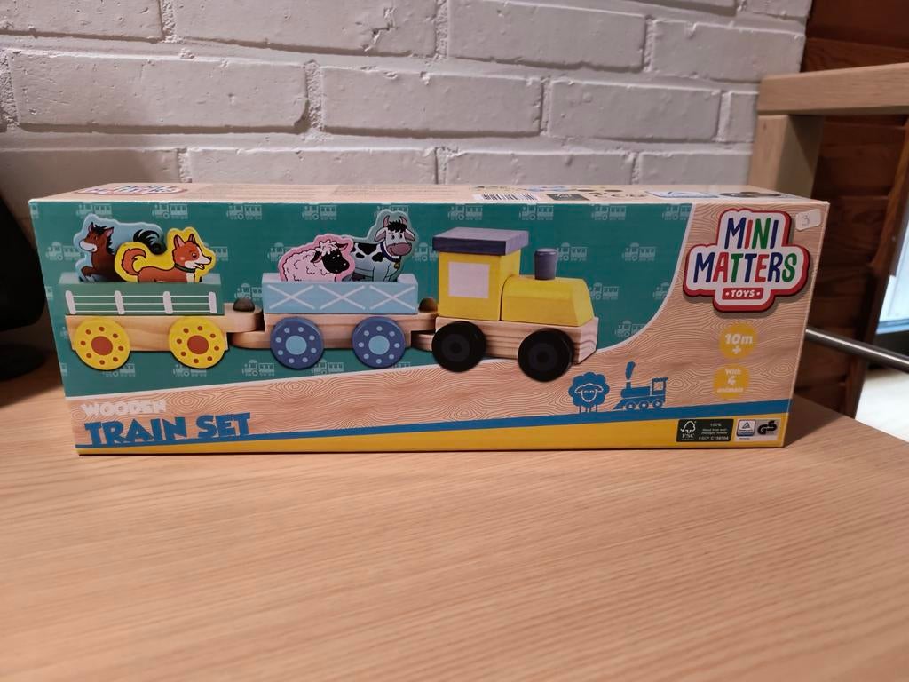 Houten trein speelgoed, Enlèvement, Utilisé