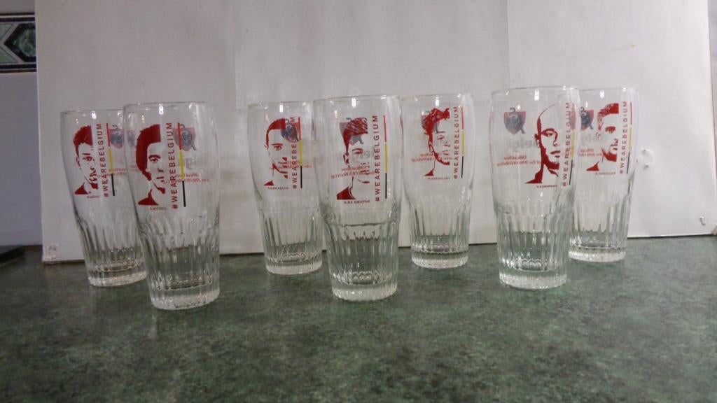 13 Jupiler bierglazen, Ophalen of Verzenden, Zo goed als nieuw, Glas of Glazen, Jupiler