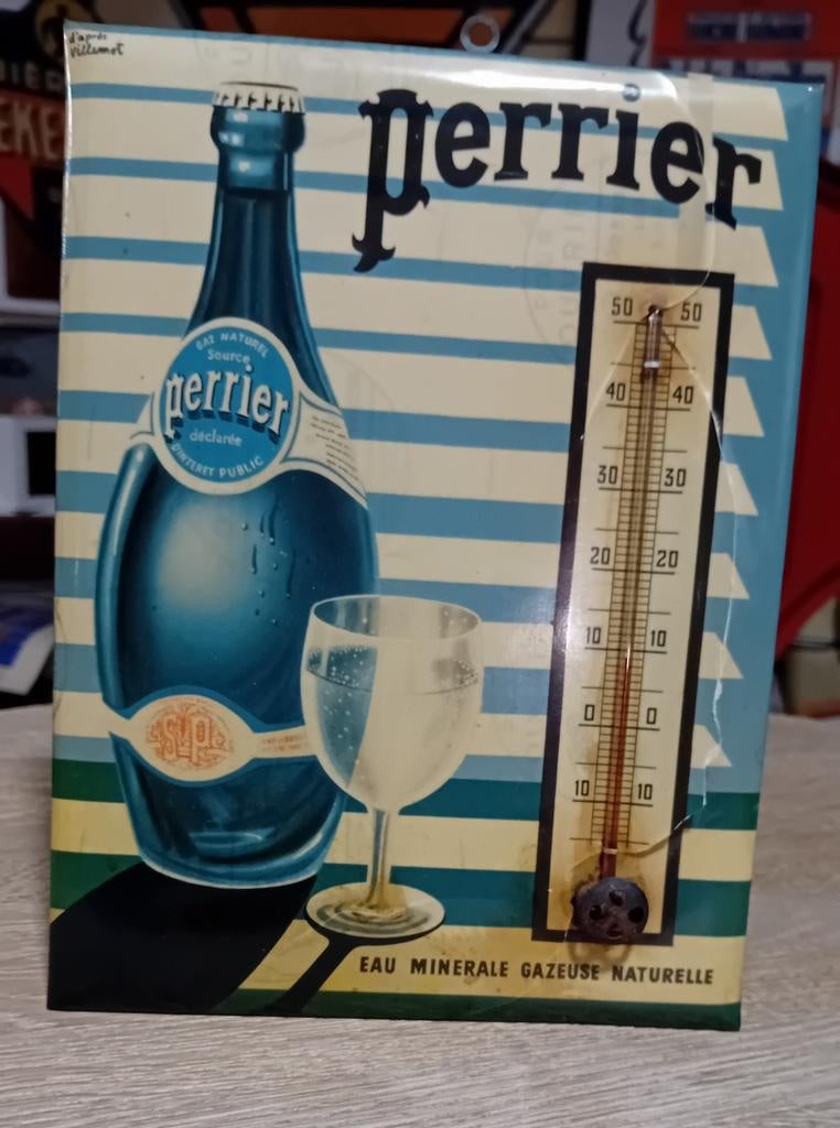 Oude glacoide thermometer Perrier, Verzamelen, Ophalen of Verzenden, Zo goed als nieuw