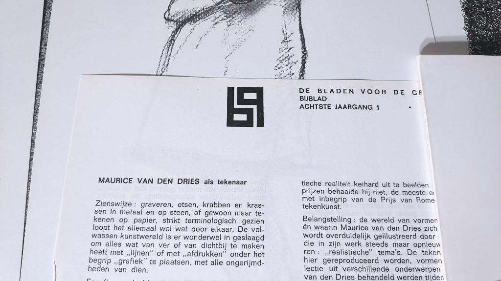 De bladen voor de grafiek Maurice Van Den Dries, Boeken, Ophalen of Verzenden