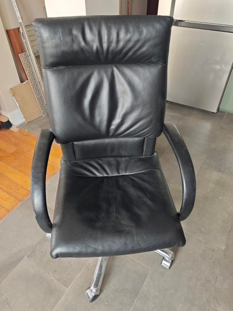 Chaise Vitra Cuir Vintage, Ophalen, Leer