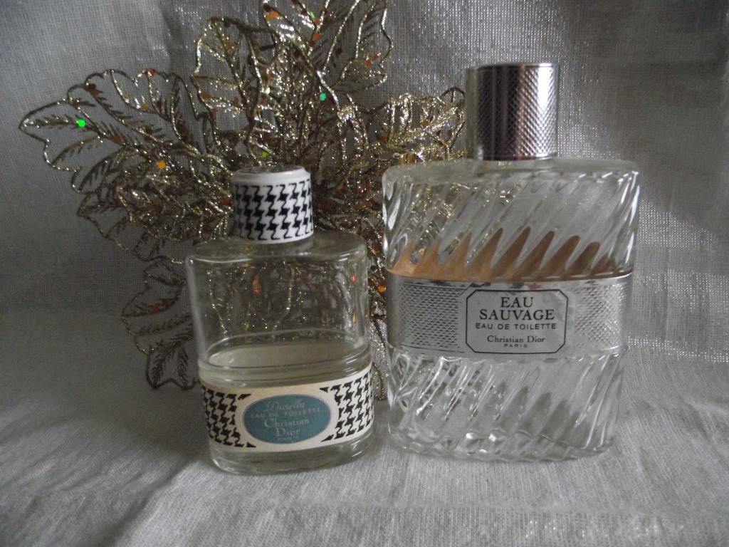2 Flacons Dior collection vides 112 ml Diorella  + 200ml, Enlèvement ou Envoi, Utilisé, Bouteille de parfum