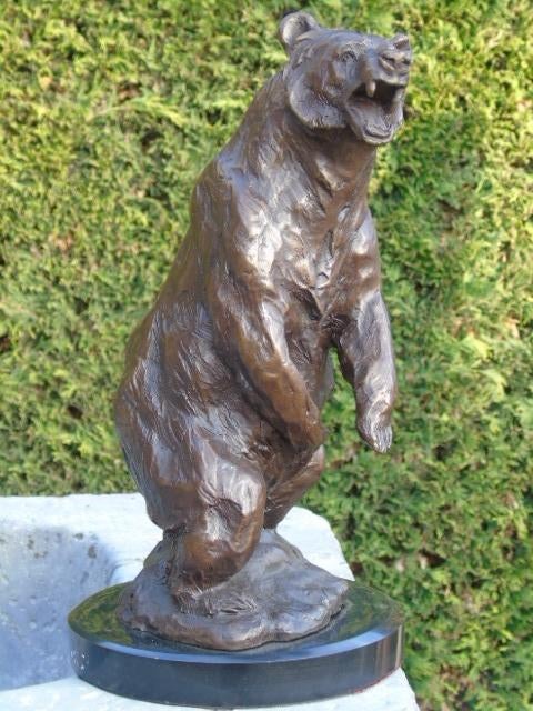 ours en colère en bronze signé , TURNER, Antiquités & Art, Enlèvement ou Envoi, Bronze