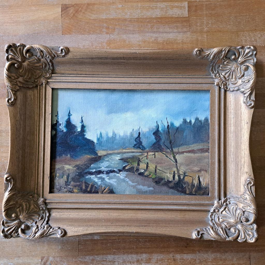 Tableau huile sur toile La Lienne, Antiquités & Art, Enlèvement