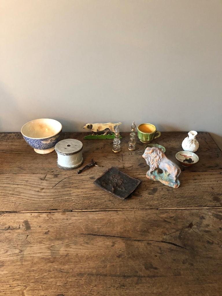 11 Brocante voorwerpen varia, Antiek en Kunst, Ophalen of Verzenden