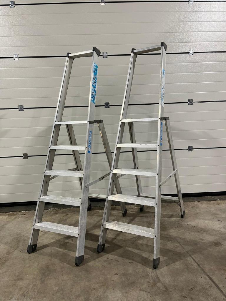 Zarges Z500 uitzettrap/trap met platform enkelzijdig 5-treed, Ophalen, Gebruikt, Overige typen