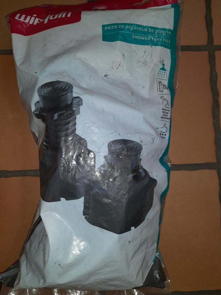 Pieds de receveur de douche 4 pieds, Enlèvement