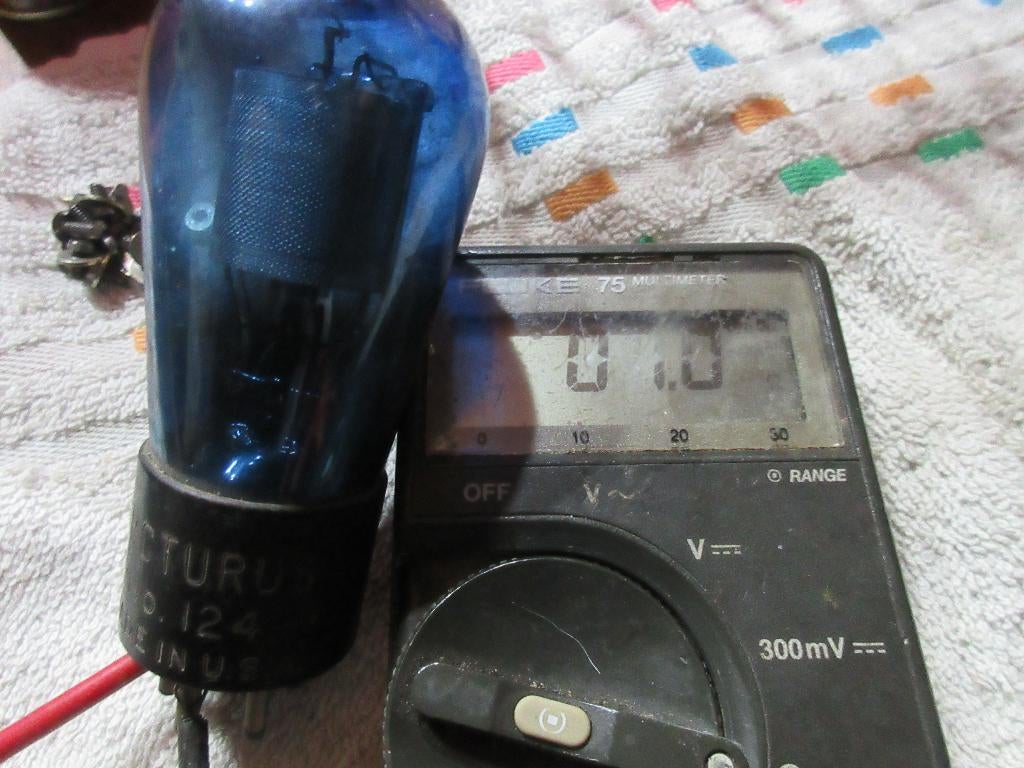 Lampe radio bleue  TSF années 1920' type Arcturus 124, Enlèvement ou Envoi