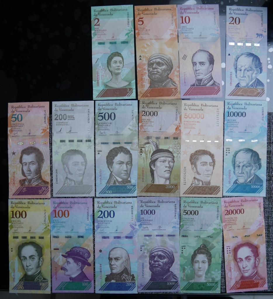 Lot 16 Billets 2-20000 BOLIVARES VENEZUELA UNC2016-2021, Enlèvement ou Envoi, Autres pays, Série