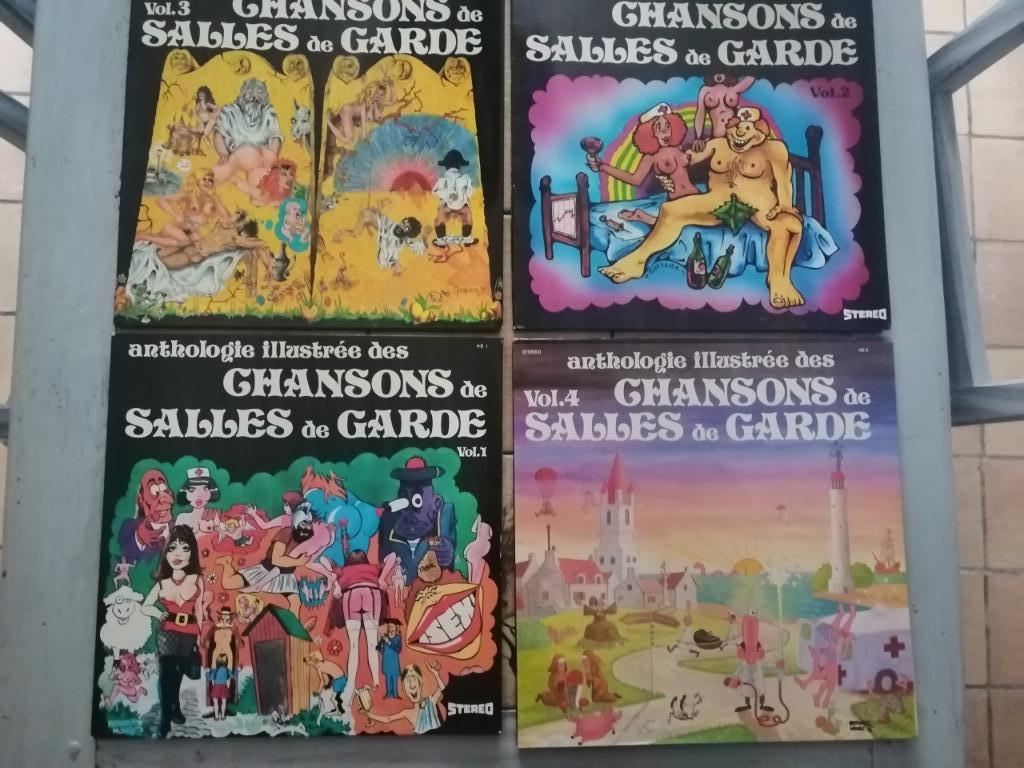 33t lp vinyl Anthologie illustrée chansons salle de garde, Enlèvement ou Envoi, Utilisé