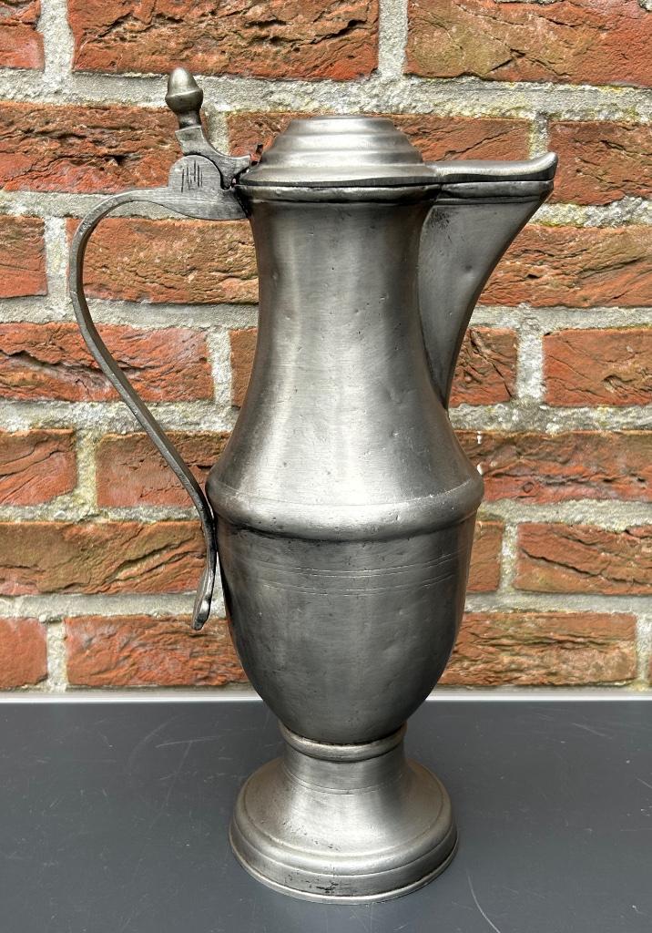 Tinnen kan, wijnkan, waterkan, bierkan, Antiek en Kunst, Ophalen of Verzenden