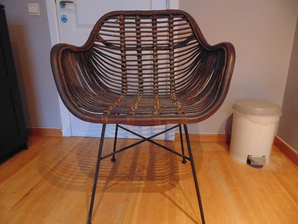 rieten stoelen, Huis en Inrichting, Ophalen, Twee, Bruin, Riet of Rotan