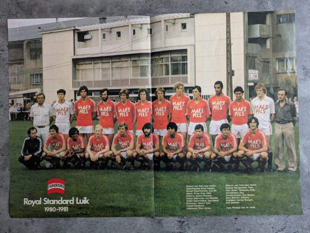 VOETBAL POSTER 1980 81 STANDARD LUIK  TV PANORAMA, Verzenden
