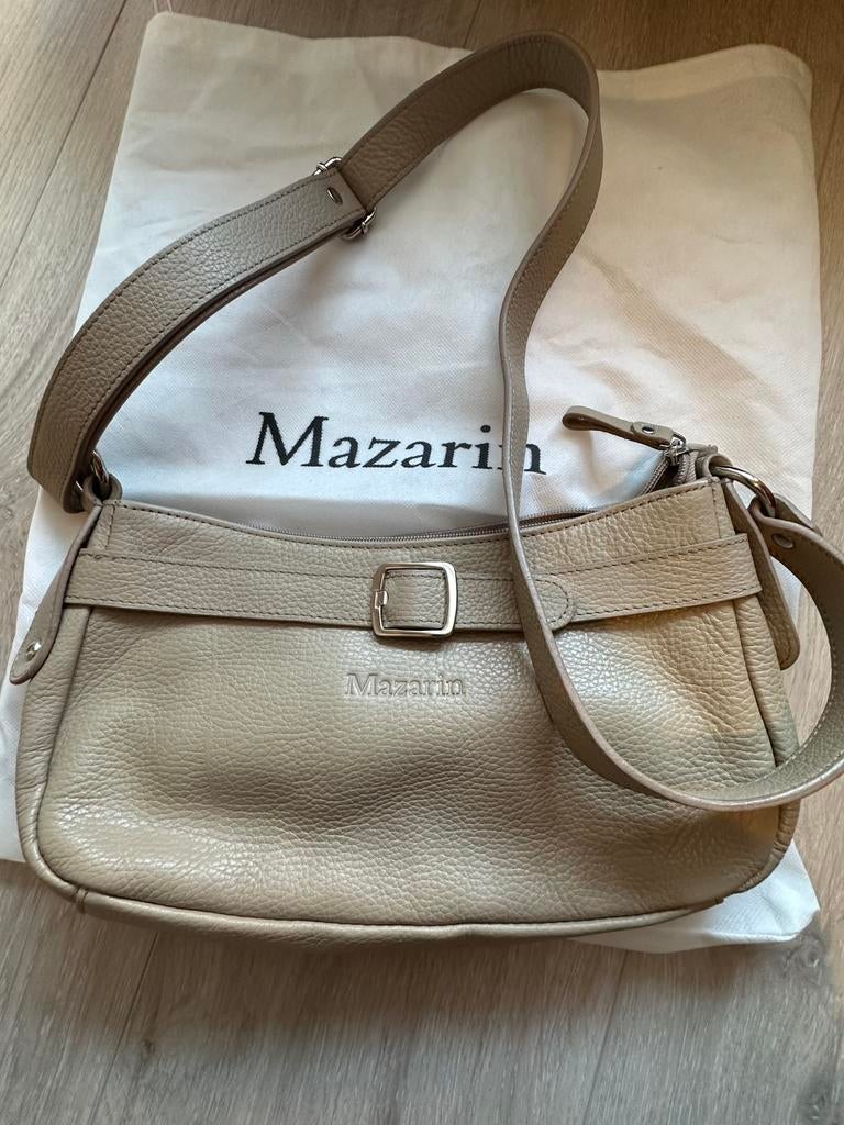 Sac à bandoulière en cuir Mazarin - parfait état, Bijoux, Sacs & Beauté, Sacs | Sacs Femme, Comme neuf, Autres types, Beige, Enlèvement ou Envoi