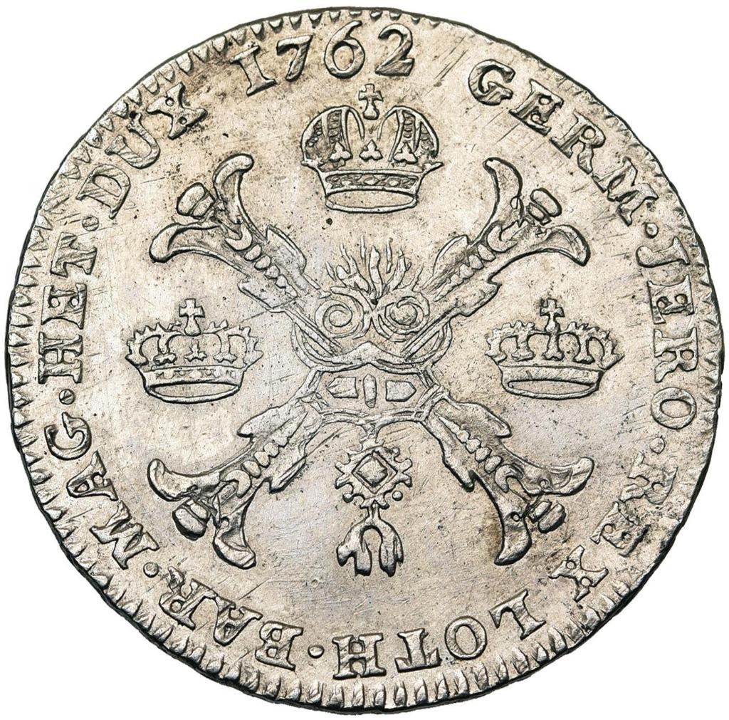 Brabant Couronne François I 1762 slagplaats Brussel, Ophalen, Zilver, Losse munt, Zilver