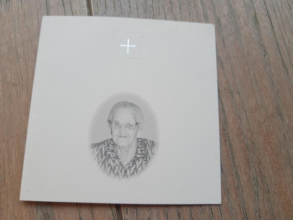 Bp 105-jarige, Irma Acke, Ertvelde 1897 - Gent 2002, Verzamelen, Ophalen of Verzenden