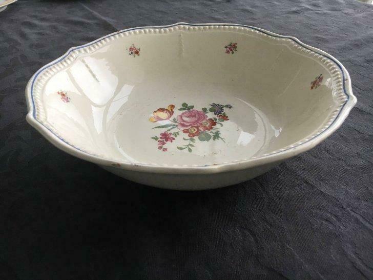 Coupe à fruits ancienne avec motif floral, Enlèvement