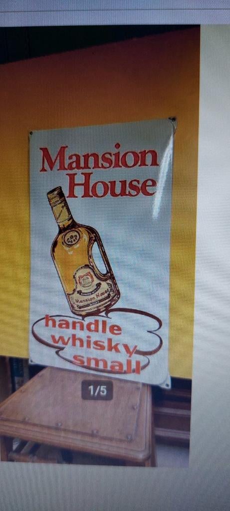 Mansion House handle Schotse WHISKY small Email plaat, Ophalen of Verzenden