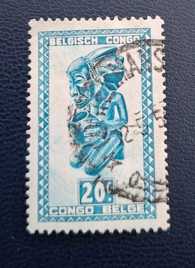Timbre OBP 279 du Congo belge, tamponné, Enlèvement ou Envoi, Affranchi, Oblitéré
