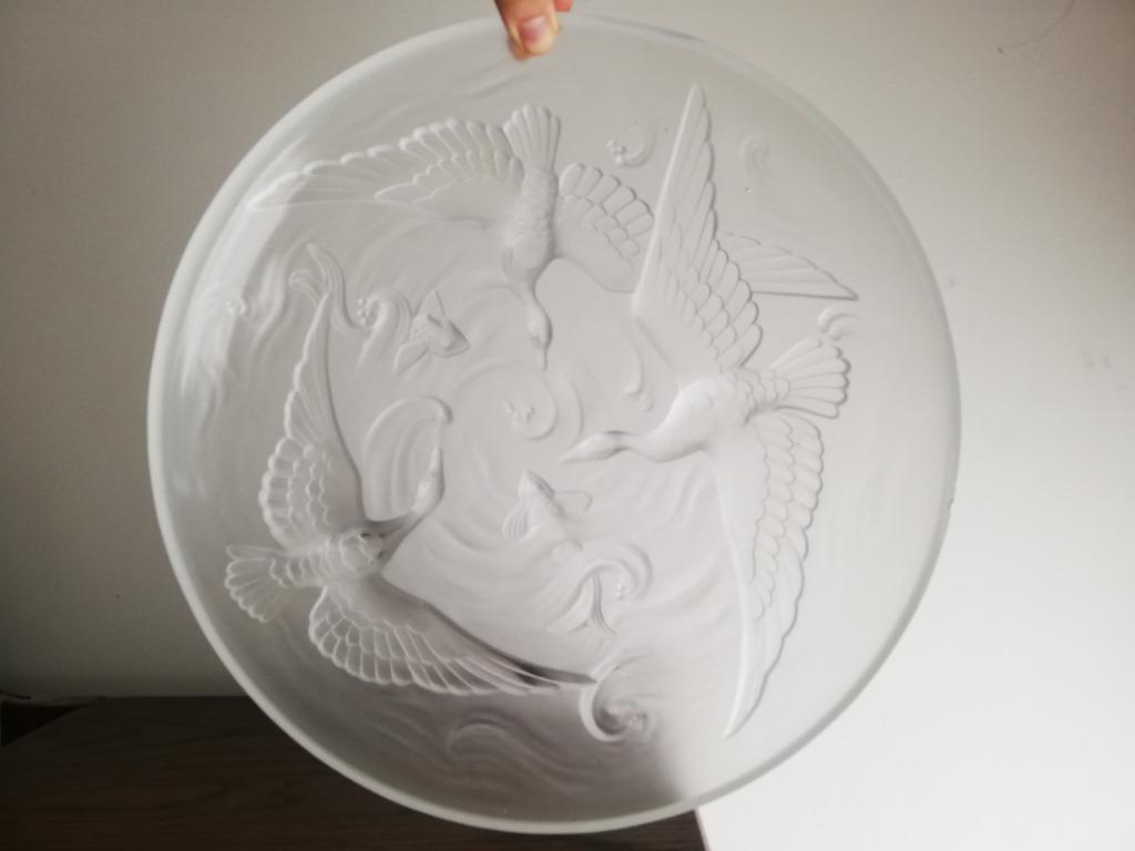 Mooie Art Deco schaal in glas - Verlys - Frankrijk - c. 1930, Ophalen of Verzenden