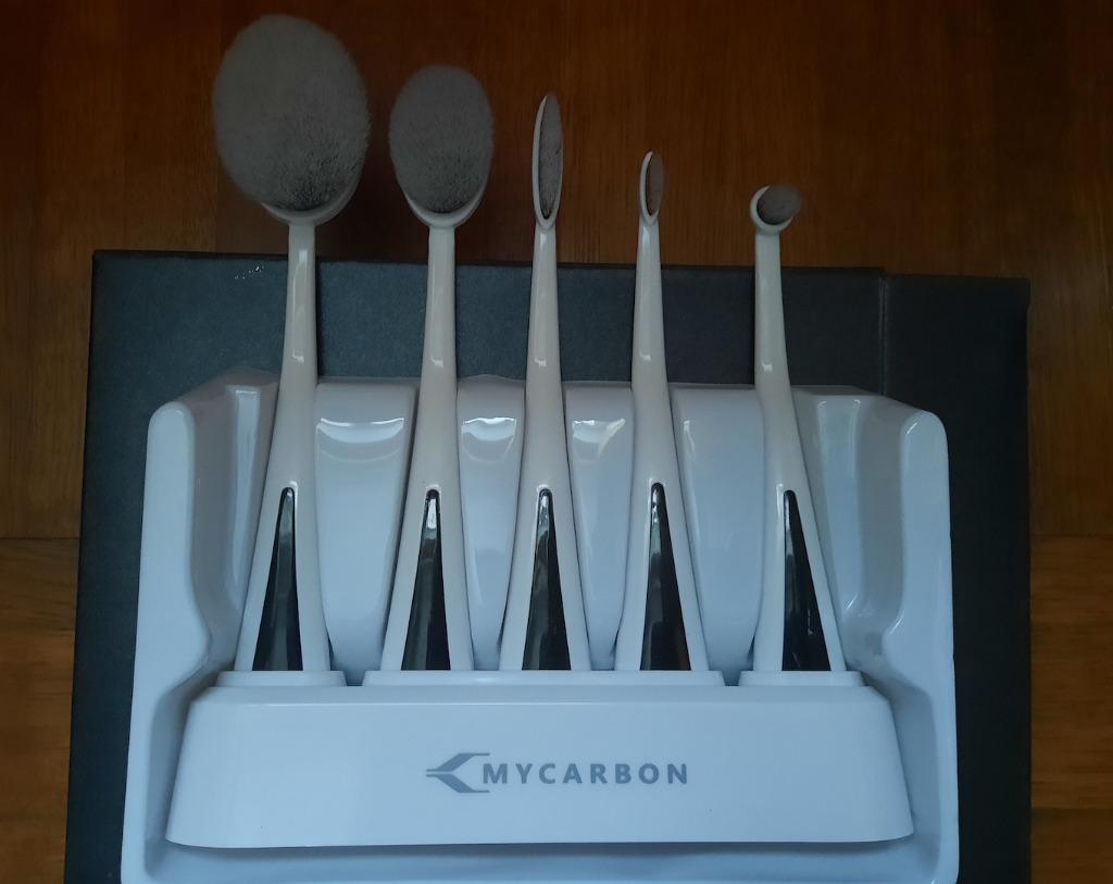 Kit de 5 pinceaux de maquillage Mycarbon, Enlèvement ou Envoi, Neuf, Tout le visage, Maquillage