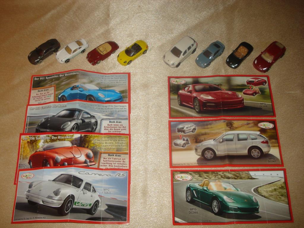 KINDER Lot de 2 Anciennes Séries Complètes Porsche 2011, Enlèvement ou Envoi, Comme neuf, Autres types