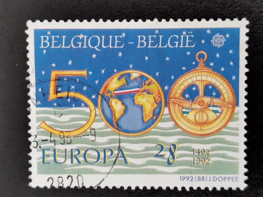 Belgie 1992 - ontdekking Amerika door Columbus, Ophalen of Verzenden, Gestempeld