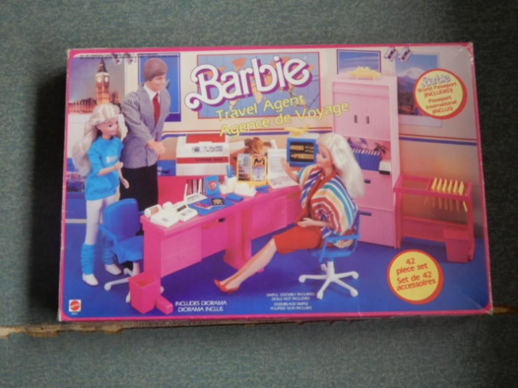 Jeu Barbie vintage "Agente de voyage" 1986, Enlèvement ou Envoi, Utilisé, Barbie